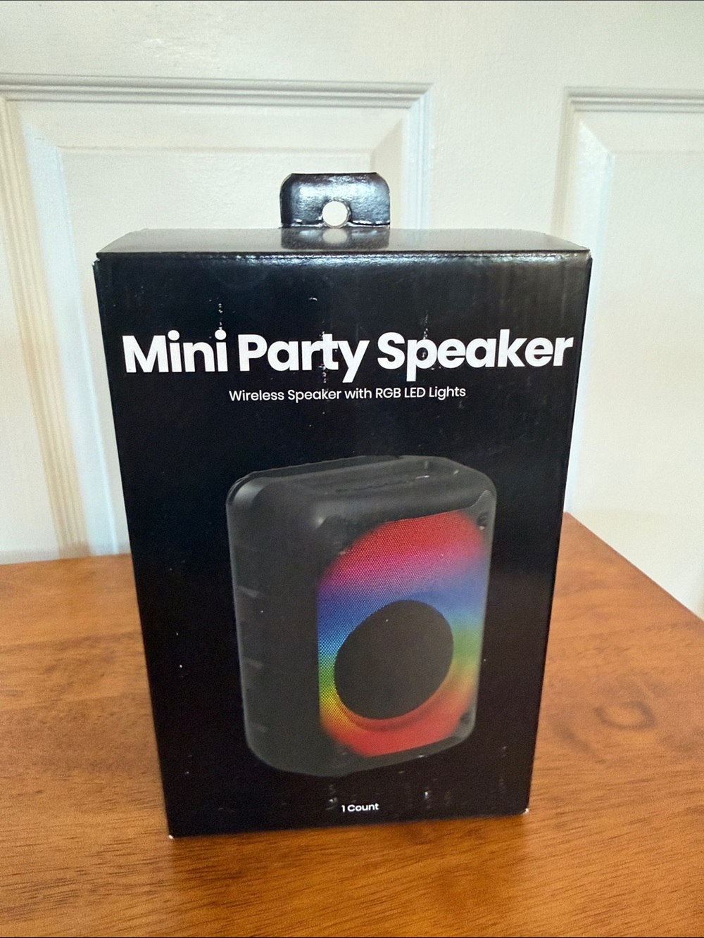 Mini Party Speaker with RGB LED Lights - Black